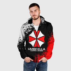 Ветровка с капюшоном мужская RESIDENT EVIL UMBRELLA, цвет: 3D-черный — фото 2