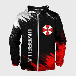 Ветровка с капюшоном мужская RESIDENT EVIL UMBRELLA, цвет: 3D-белый