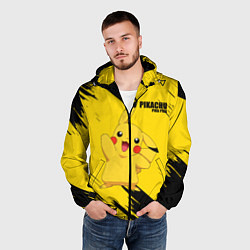 Ветровка с капюшоном мужская PIKACHU: PIKA PIKA, цвет: 3D-черный — фото 2