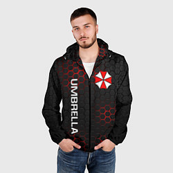 Ветровка с капюшоном мужская UMBRELLA CORP, цвет: 3D-черный — фото 2