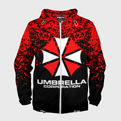 Ветровка с капюшоном мужская Umbrella Corporation, цвет: 3D-белый