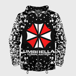 Ветровка с капюшоном мужская Umbrella Corporation, цвет: 3D-черный