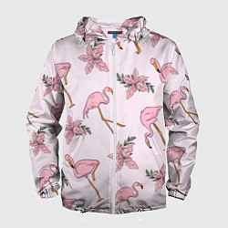 Мужская ветровка Розовый фламинго