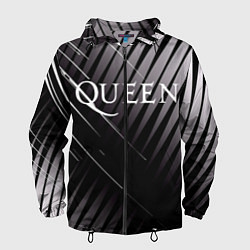 Ветровка с капюшоном мужская Queen, цвет: 3D-черный