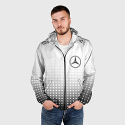 Ветровка с капюшоном мужская Mercedes-Benz, цвет: 3D-черный — фото 2