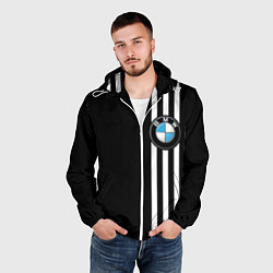 Ветровка с капюшоном мужская BMW SPORT, цвет: 3D-белый — фото 2