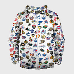 Ветровка с капюшоном мужская NHL PATTERN Z, цвет: 3D-белый