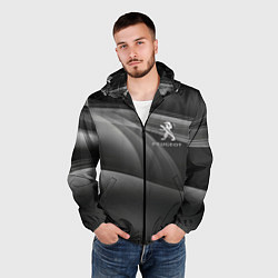 Ветровка с капюшоном мужская PEUGEOT, цвет: 3D-черный — фото 2