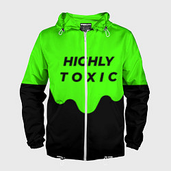 Ветровка с капюшоном мужская HIGHLY toxic 0 2, цвет: 3D-белый