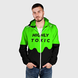 Ветровка с капюшоном мужская HIGHLY toxic 0 2, цвет: 3D-белый — фото 2