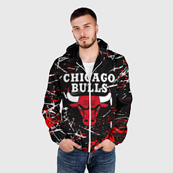 Ветровка с капюшоном мужская CHICAGO BULLS, цвет: 3D-белый — фото 2