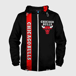 Ветровка с капюшоном мужская CHICAGO BULLS, цвет: 3D-белый