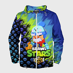 Ветровка с капюшоном мужская BRAWL STARS GALE, цвет: 3D-белый