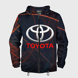Ветровка с капюшоном мужская TOYOTA, цвет: 3D-черный