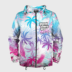 Ветровка с капюшоном мужская GTA VICE CITY, цвет: 3D-черный