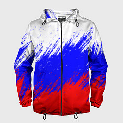 Ветровка с капюшоном мужская Россия, цвет: 3D-черный