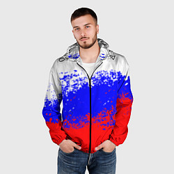 Ветровка с капюшоном мужская Россия, цвет: 3D-черный — фото 2