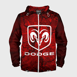 Ветровка с капюшоном мужская DODGE, цвет: 3D-белый