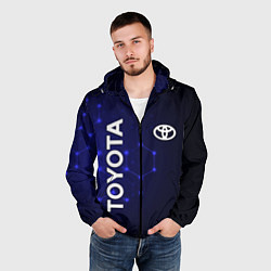 Ветровка с капюшоном мужская TOYOTA, цвет: 3D-черный — фото 2