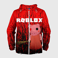 Ветровка с капюшоном мужская Roblox Piggy, цвет: 3D-белый