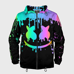 Ветровка с капюшоном мужская MARSHMELLO, цвет: 3D-черный