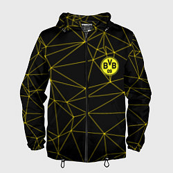 Ветровка с капюшоном мужская BORUSSIA, цвет: 3D-черный