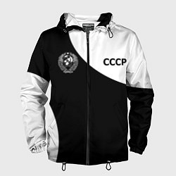 Ветровка с капюшоном мужская СССР, цвет: 3D-черный