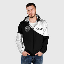 Ветровка с капюшоном мужская СССР, цвет: 3D-черный — фото 2