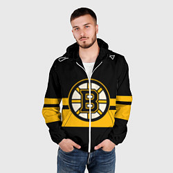 Ветровка с капюшоном мужская BOSTON BRUINS NHL, цвет: 3D-белый — фото 2