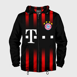 Ветровка с капюшоном мужская FC Bayern Munchen, цвет: 3D-черный