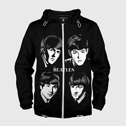 Ветровка с капюшоном мужская THE BEATLES, цвет: 3D-белый