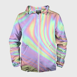 Ветровка с капюшоном мужская Vaporwave, цвет: 3D-белый