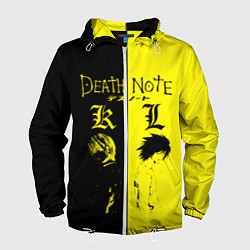 Ветровка с капюшоном мужская Death Note, цвет: 3D-белый