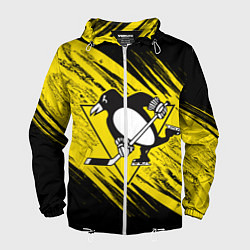 Ветровка с капюшоном мужская Pittsburgh Penguins Sport, цвет: 3D-белый