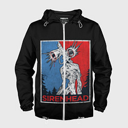 Ветровка с капюшоном мужская Сиреноголовый, цвет: 3D-белый