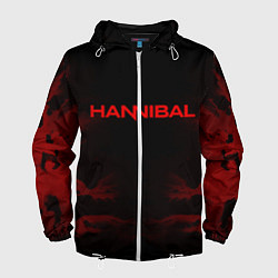 Ветровка с капюшоном мужская Hannibal, цвет: 3D-белый