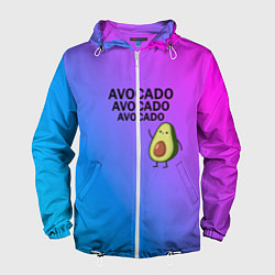 Ветровка с капюшоном мужская Авокадо, цвет: 3D-белый