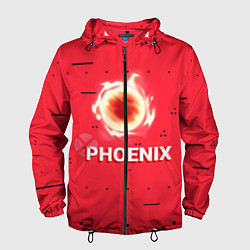 Ветровка с капюшоном мужская Phoenix, цвет: 3D-черный