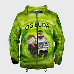 Ветровка с капюшоном мужская Репер - OG Buda, цвет: 3D-черный