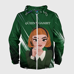 Ветровка с капюшоном мужская Queens Gambit Ход Королевы, цвет: 3D-белый