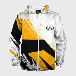 Ветровка с капюшоном мужская Infinity Инфинити Z, цвет: 3D-белый