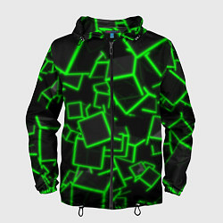 Ветровка с капюшоном мужская Cyber cube, цвет: 3D-черный