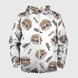 Ветровка с капюшоном мужская Нанами Кенто Магическая битва, цвет: 3D-белый