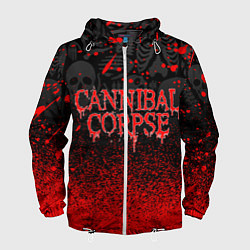 Ветровка с капюшоном мужская CANNIBAL CORPSE, цвет: 3D-белый