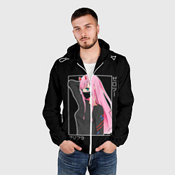 Ветровка с капюшоном мужская Zero Two, цвет: 3D-белый — фото 2