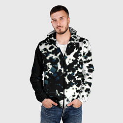 Ветровка с капюшоном мужская KUBIKI, цвет: 3D-черный — фото 2