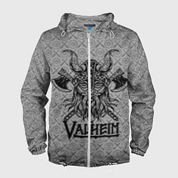 Ветровка с капюшоном мужская Valheim Viking dark, цвет: 3D-белый
