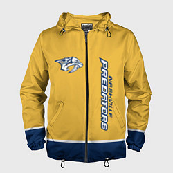 Ветровка с капюшоном мужская Nashville Predators, цвет: 3D-черный