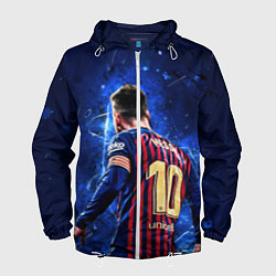 Ветровка с капюшоном мужская Leo Messi Лео Месси 10, цвет: 3D-белый