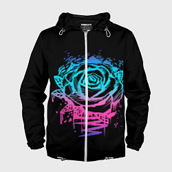 Мужская ветровка Неоновая Роза Neon Rose